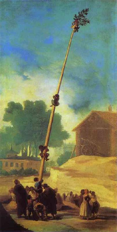 Francisco Jose de Goya The Greasy Pole (La Cucana) oil painting picture